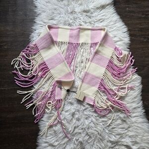 Burberry London Pink and Cream Checkered Scarf